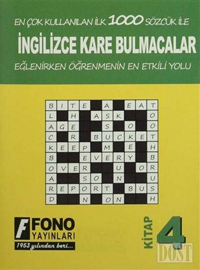 İngilizce Kare Bulmacalar 4. Kitap
